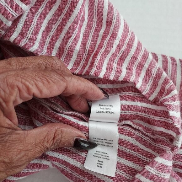 Rails Linen Blend Jasmine Lucia Stripe Mini Dress Size Small - Picture 9 of 11